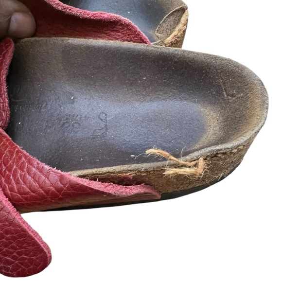 Birkenstock Boston clogs - Red tumbled leather - Size 38 (7 - 7.5) - Picture 2 of 10